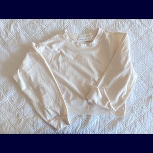 Brand new cropped white pullover